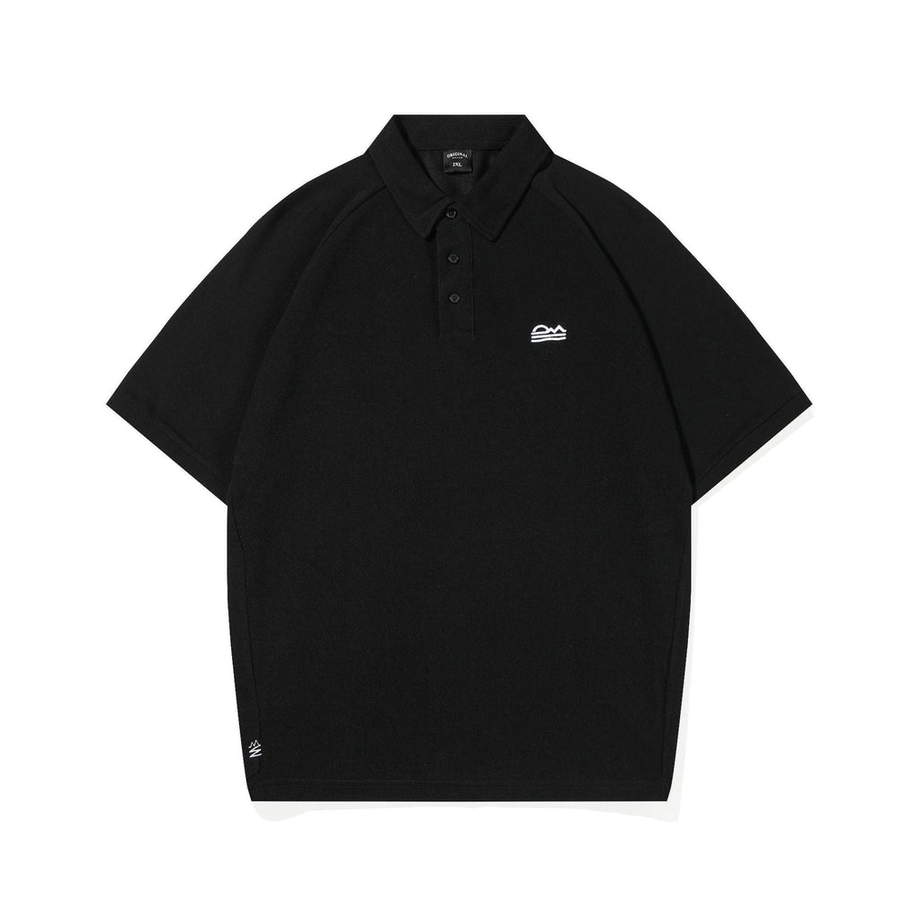 American Stitching Deconstruction Design Polo Shirt Short Sleeve Men