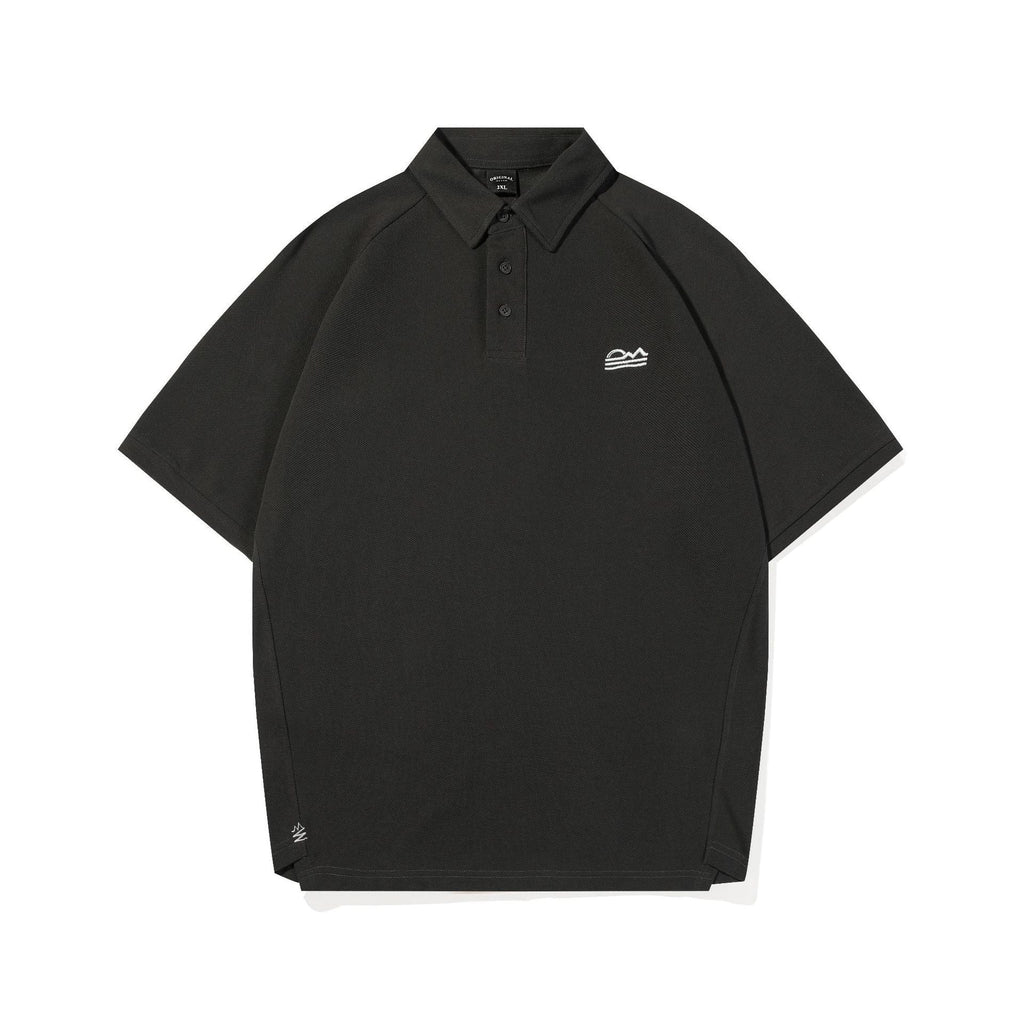 American Stitching Deconstruction Design Polo Shirt Short Sleeve Men