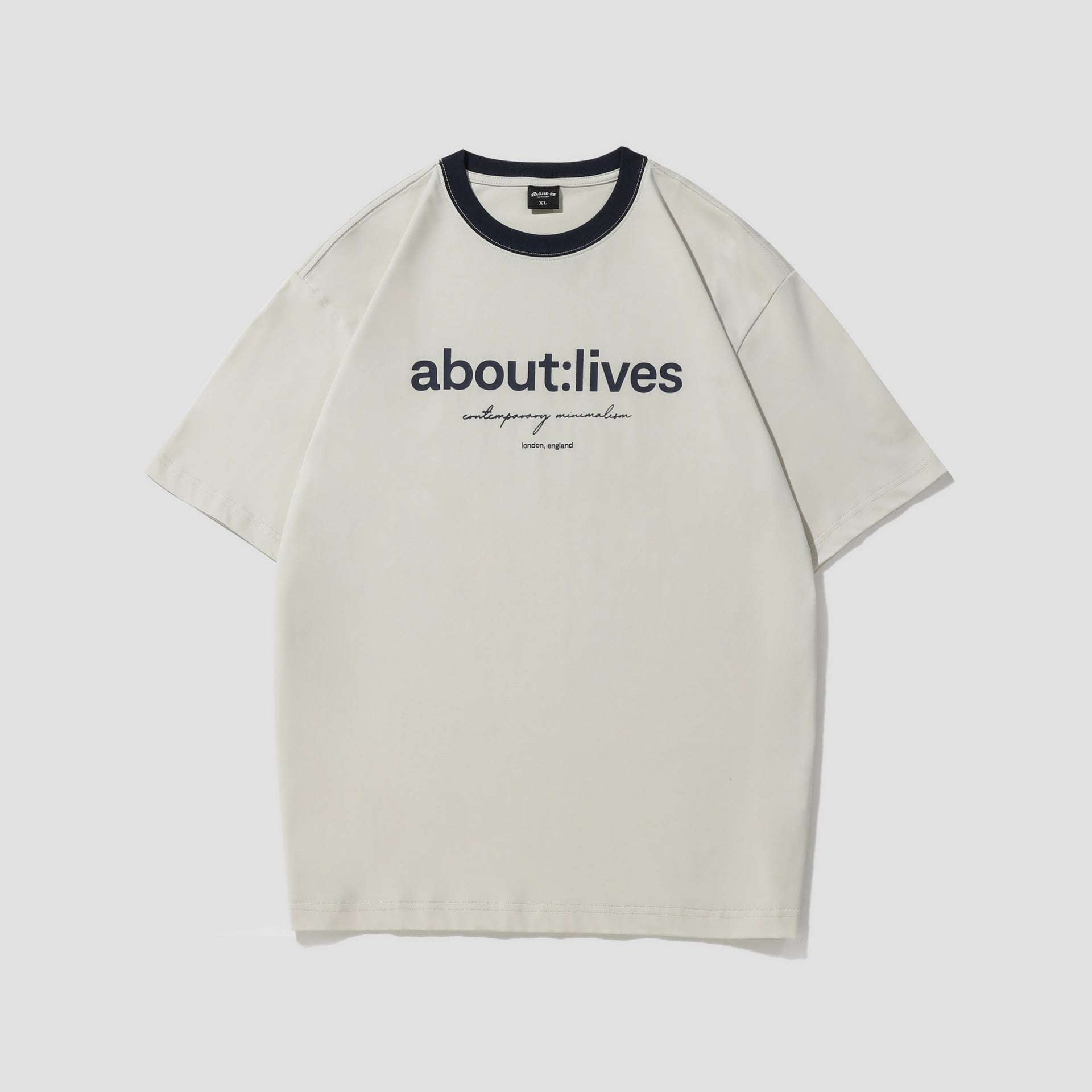 Simple Multicolor Printing Round Neck Short Sleeve T-shirt For Men